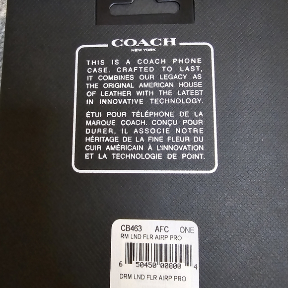 Coach Airpods Pro Case Floral Print On Clear Case NIB - Picture 2 of 4